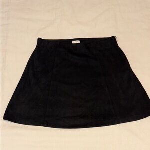 Black Mini Suede Skirt